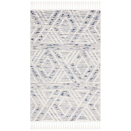 Safavieh 5 x 8 ft. Natura Contemporary Rectangle Hand Loomed Rug Ivory & Blue NAT176M-5
